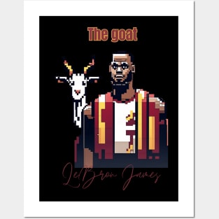 Lebron James goat pixel art Posters and Art